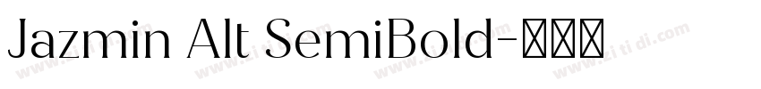 Jazmin Alt SemiBold字体转换